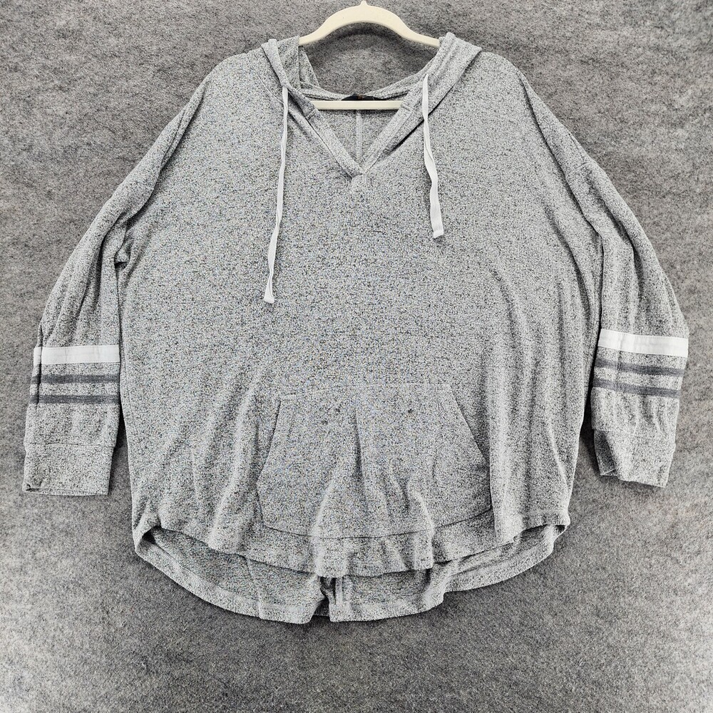 Mix by 41 Hawthorn Hoodie Womens 2X Gray Hooded Long Sleeve